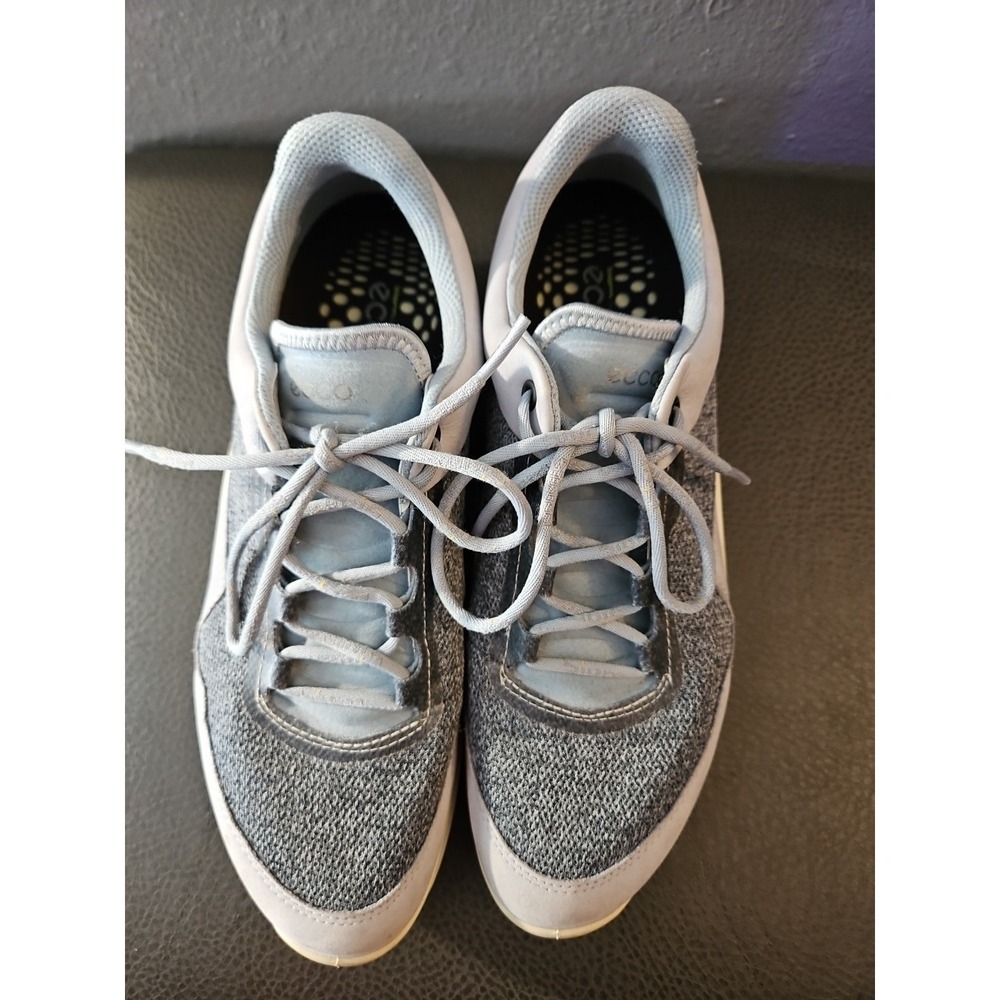 Ecco Biom Shoes Women 8.5 (39EU) Lace Up Sport Athletic Sneaker Gray/blue